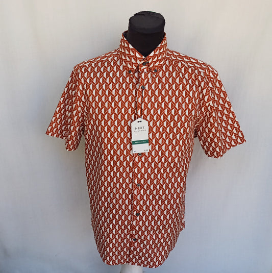 New With Tags Next Regular Fit Cotton Button Down Shirt Mens M RRP £32
