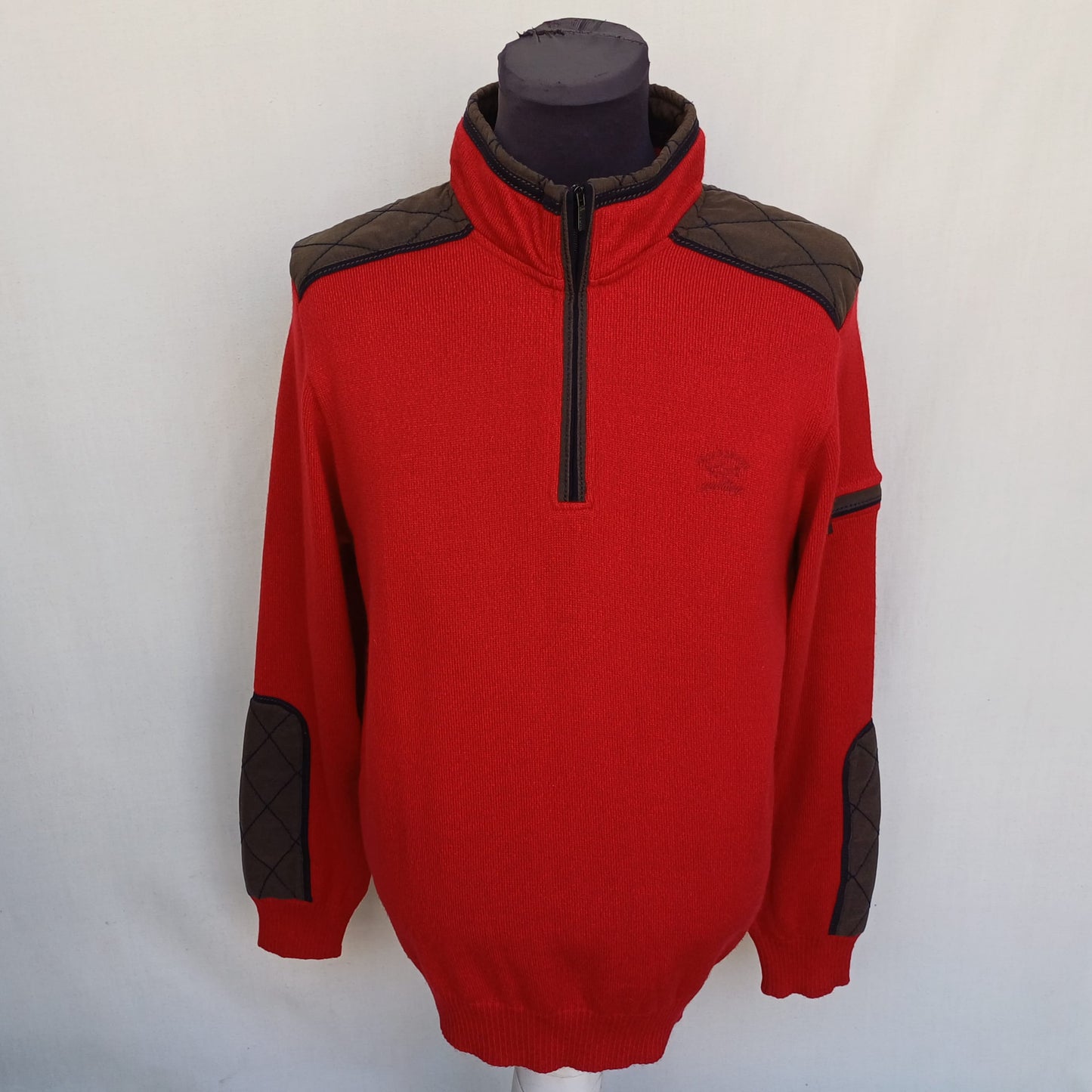 Paul and Shark Yachting 100% Wool Half Zip Sweater Mens M