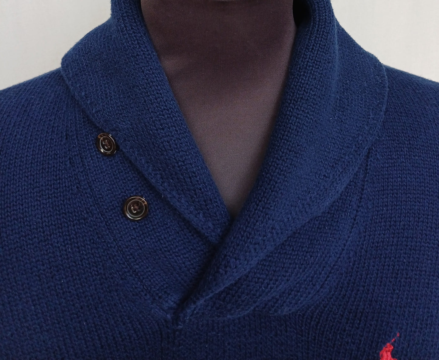 Polo Ralph Lauren Shawl Collar Cotton Knit Sweater Mens M