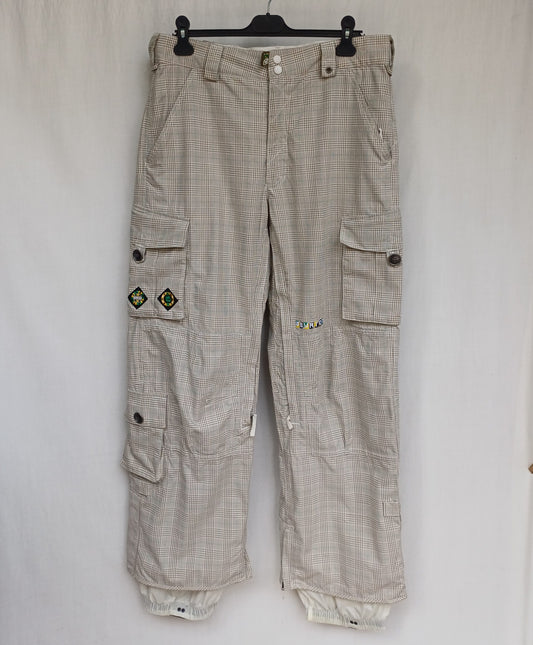 Burton Plaid Snowboard Ski Pants Mens L Oversized