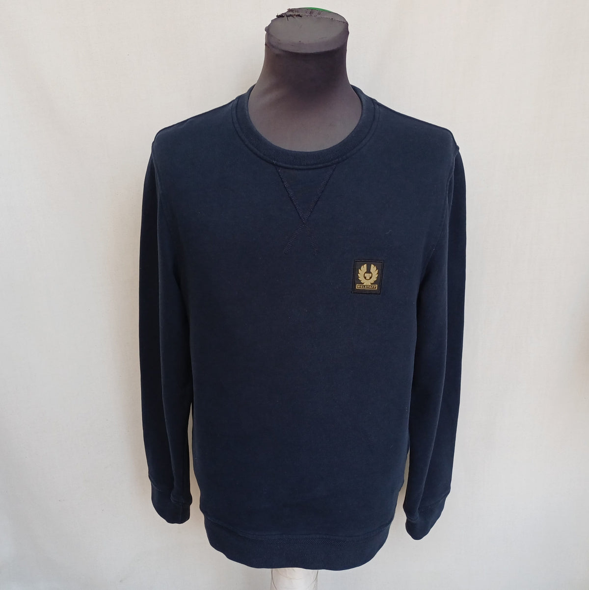Belstaff Crew Neck Cotton Logo Sweatshirt Mens M