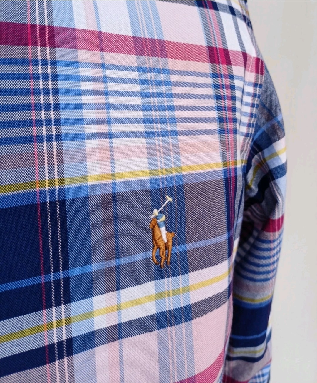 Ralph Lauren Custom Fit button-Up Check Long Sleeve shirt Mens S