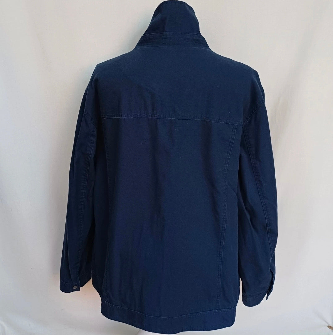 Harley Davidson Canvas Motorcycle Slim Fit Cotton Zip Jacket Mens 2XL