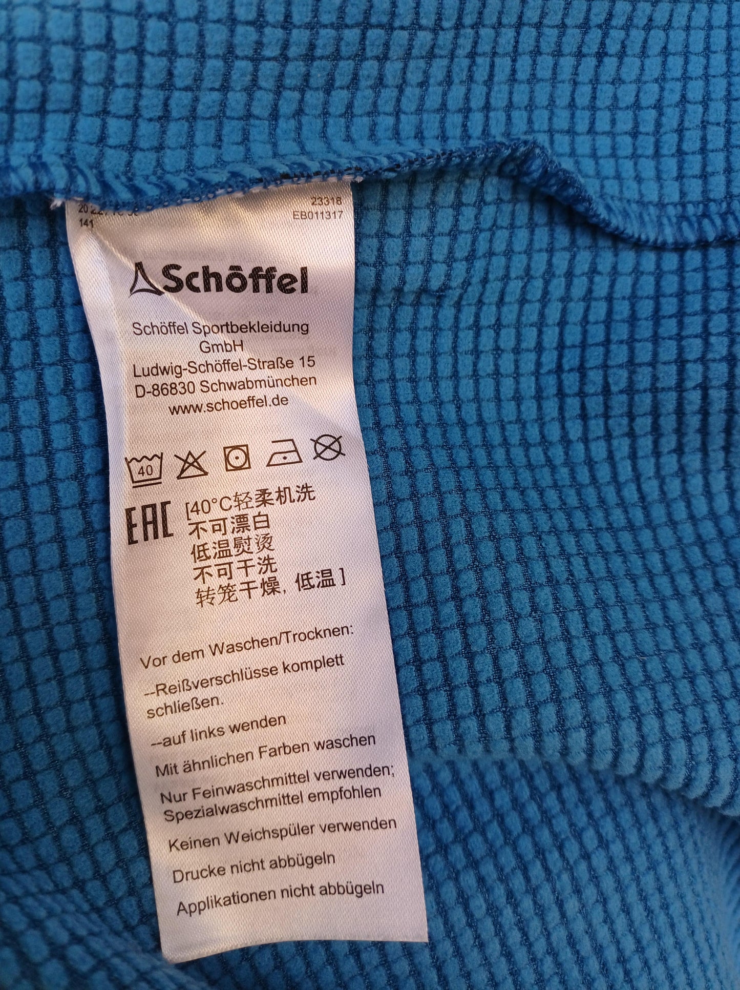 Schoffel Savoyen2 Zip Fleece Jacket Size 54/Mens L