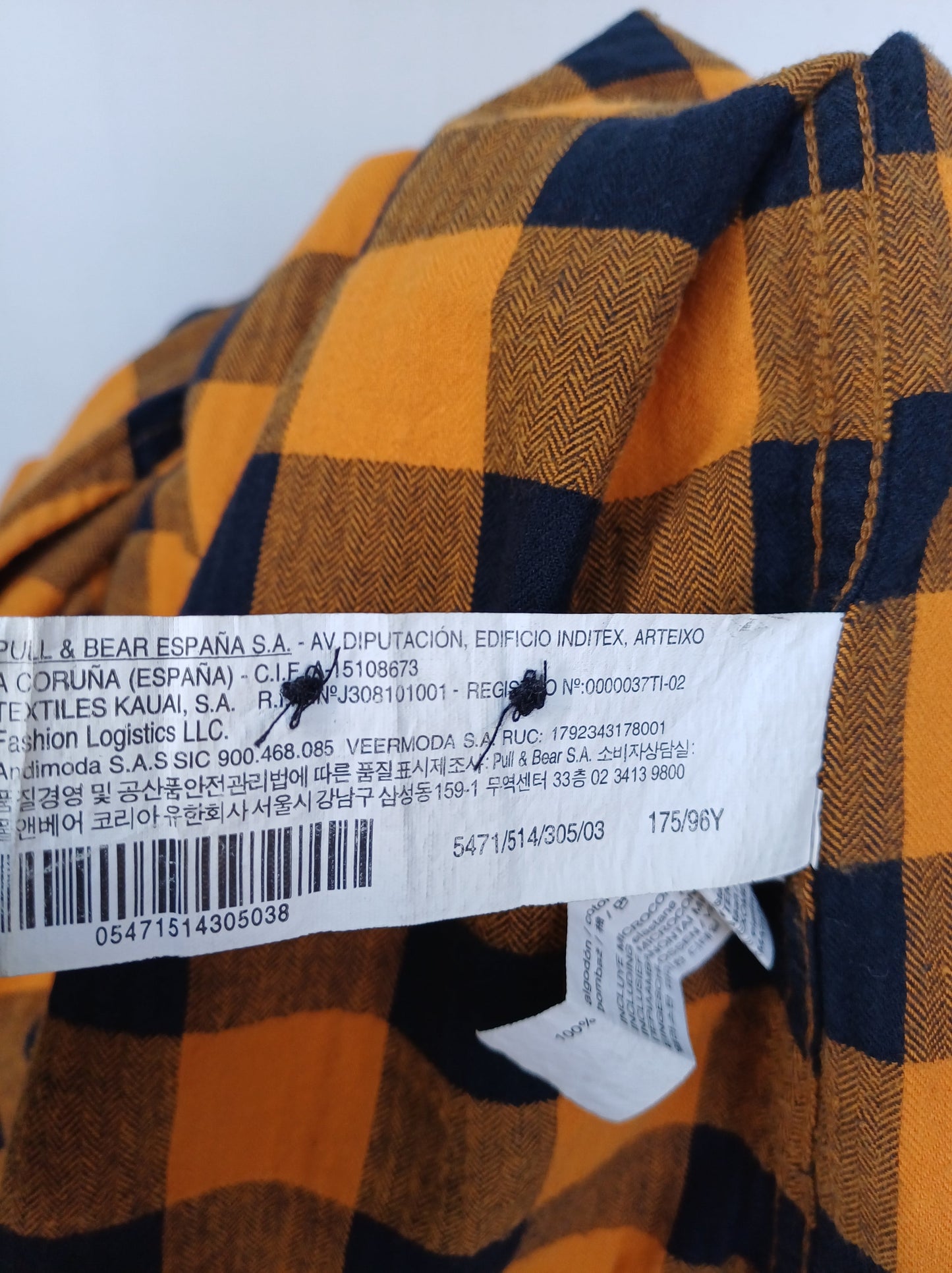 Pull & Bear Buffalo Check Cotton Button Up Shirt Mens M