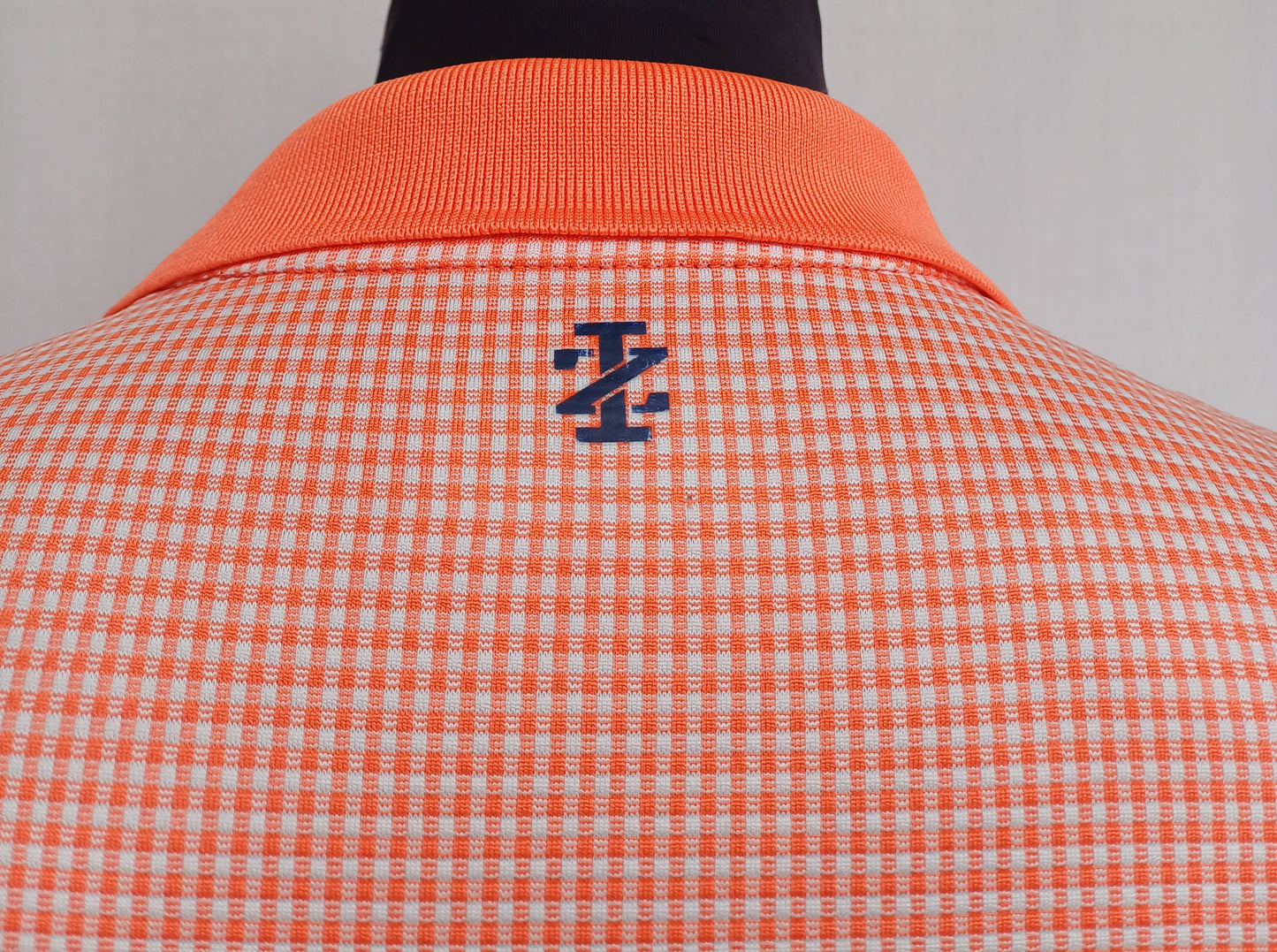 Izod Button Check Golf Polo Shirt Mens 2XL