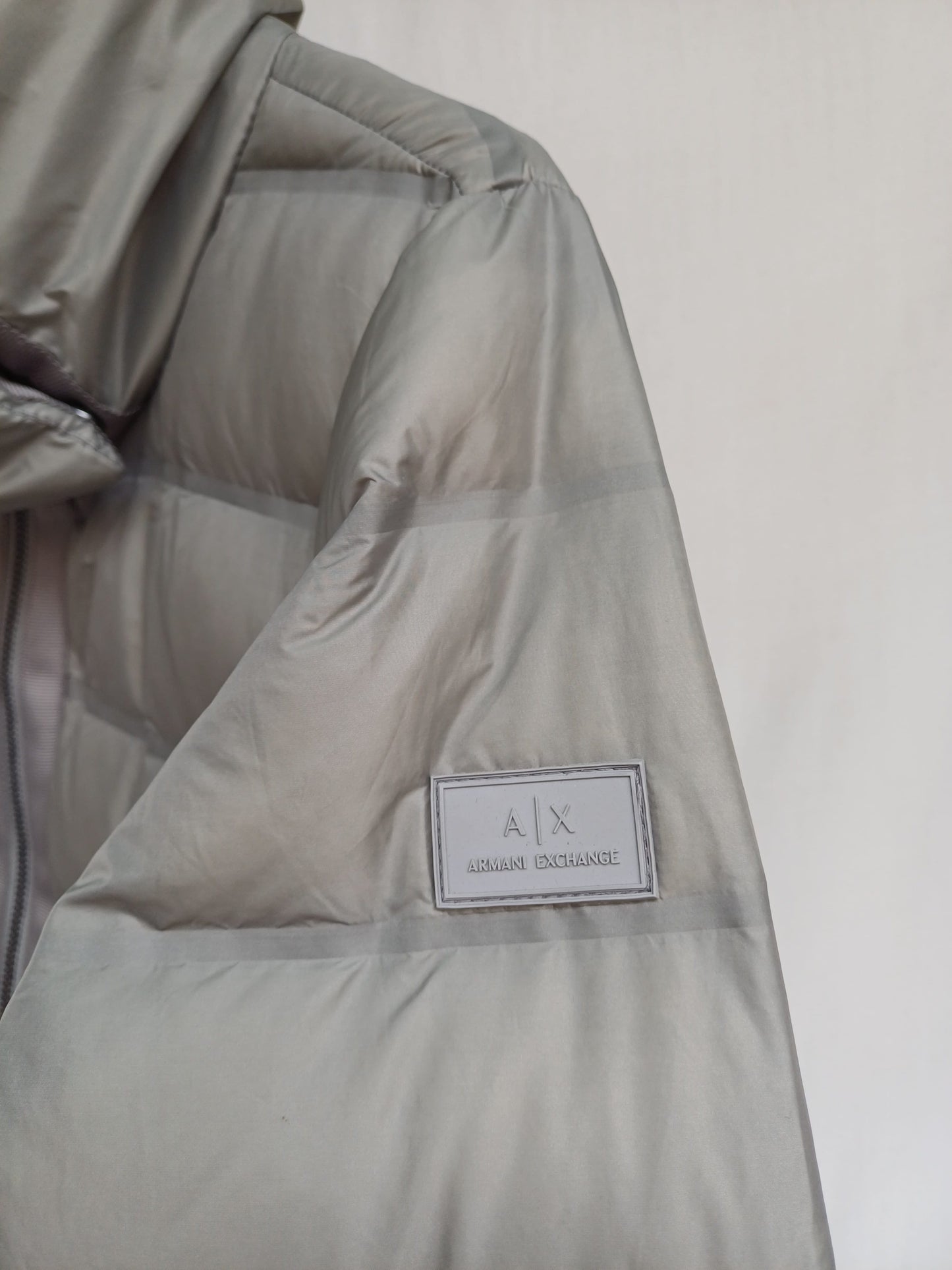 Armani Exchange Womens Zip Quilted Puffer Down Long Jacket Size XS