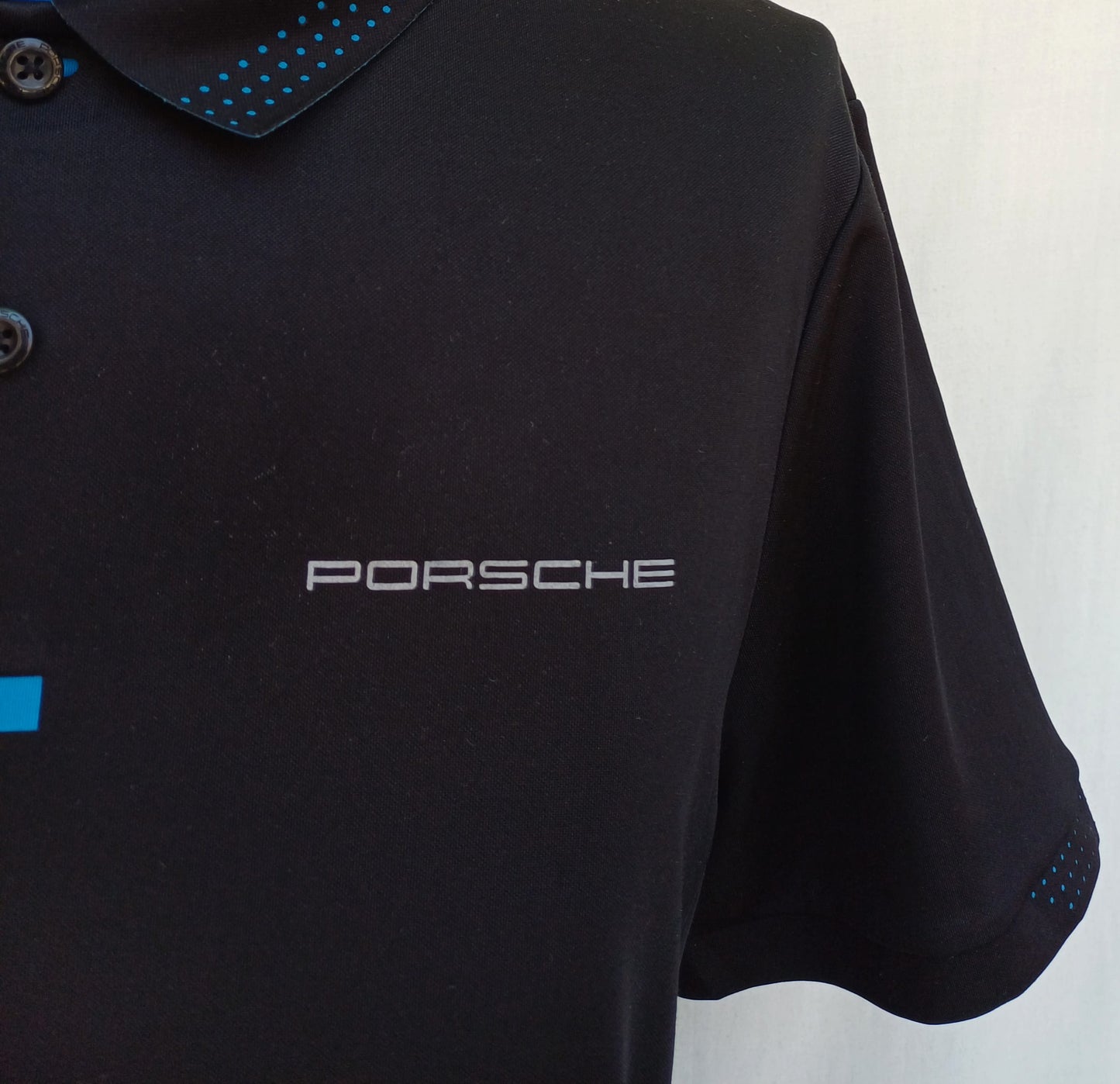 Porsche Taycan Button Polo Shirt Mens L