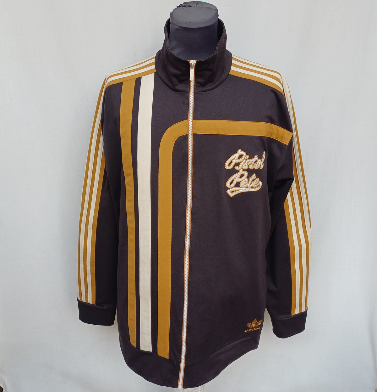 Vintage Adidas Pistol Pete Track Top Jacket Mens L Oversized
