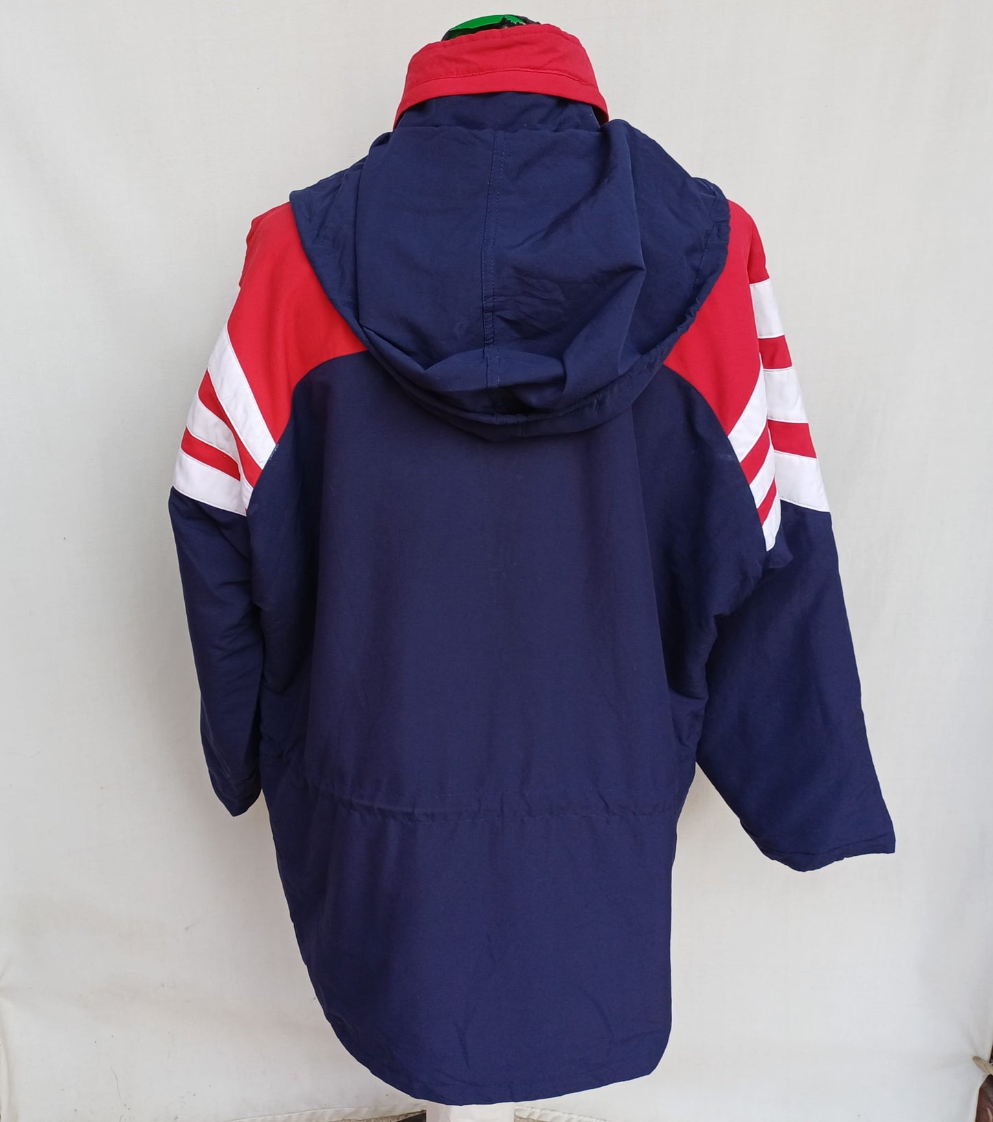 Vintage 90s Adidas Bench Coat Long Padded Jacket Mens M