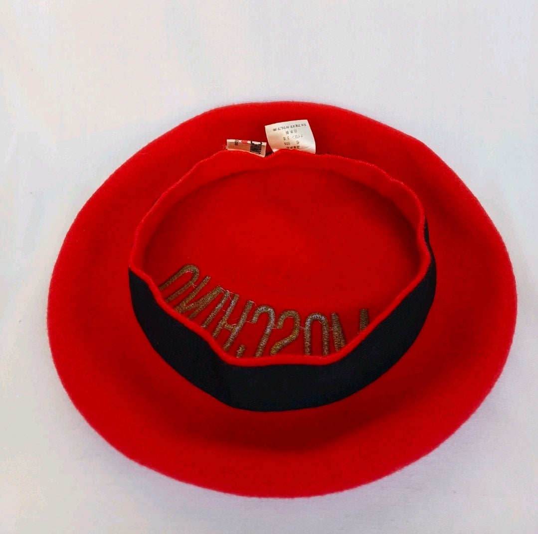 Vintage Moschino Wool/Nylon Beret Hat One Size Adult Made In Japan