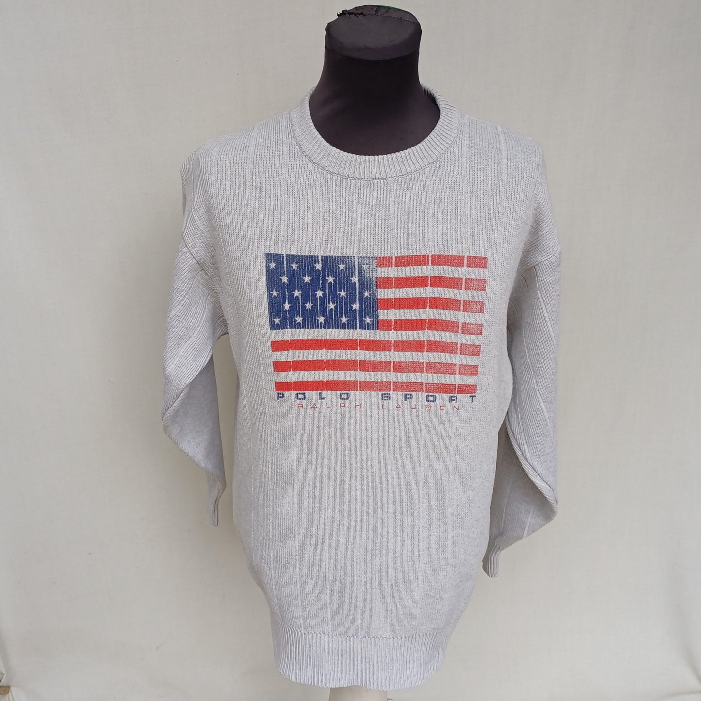 Vintage Polo Sport Ralph Lauren Crew Neck Cotton Pullover Sweatshirt Mens L