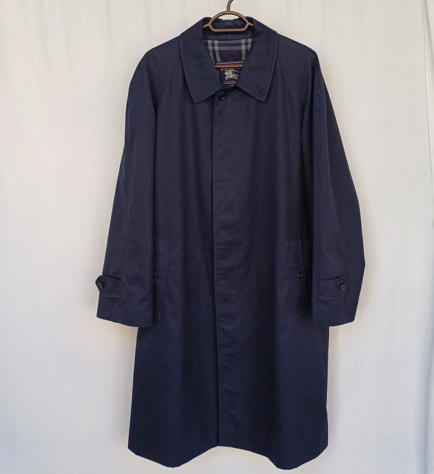 Vintage Burberrys Nova Check Lining Trench Coat Size EU 50