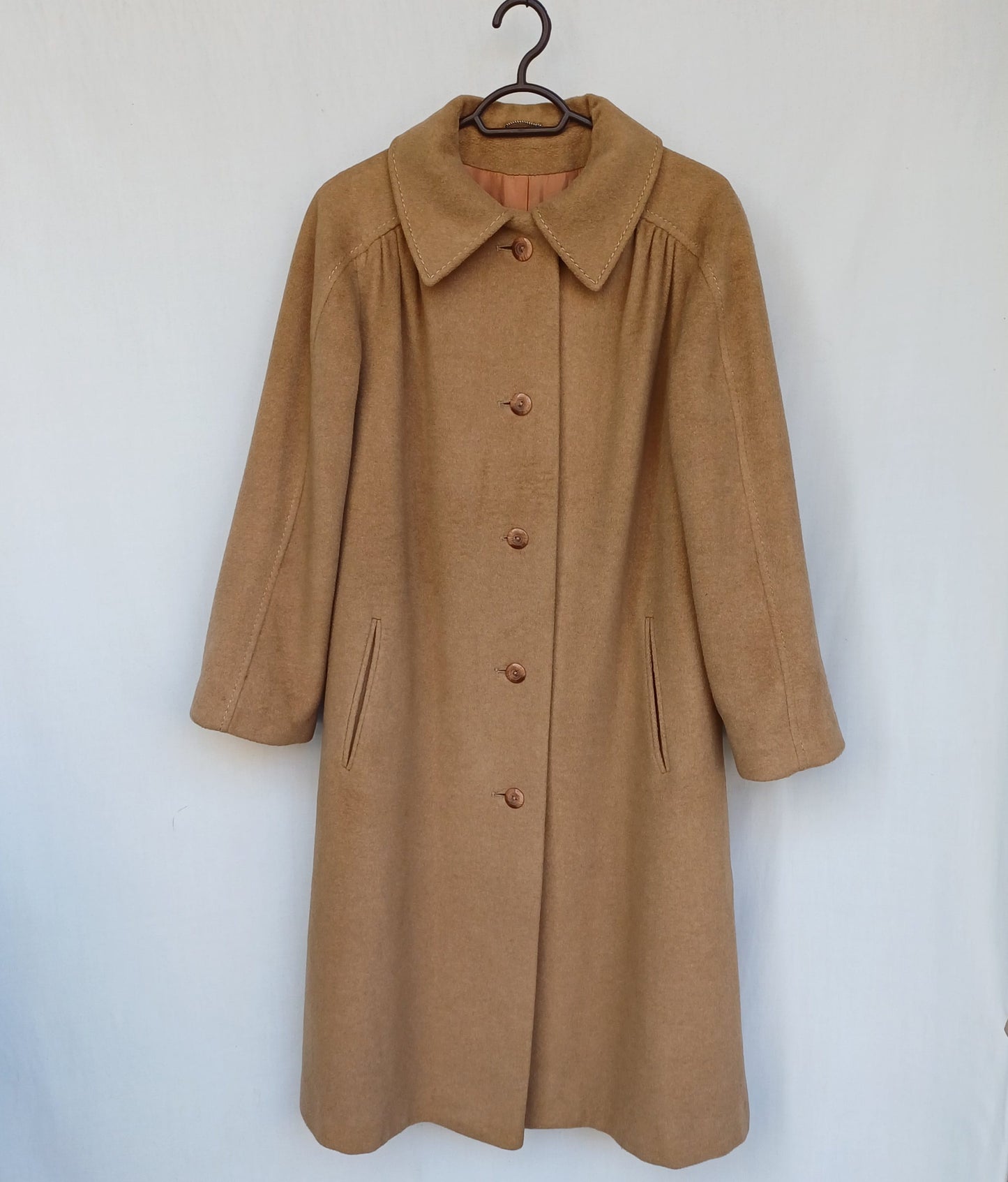 Vintage Julius Womens Button Cashmere/Wool Coat Size UK 17/EU 44/Large