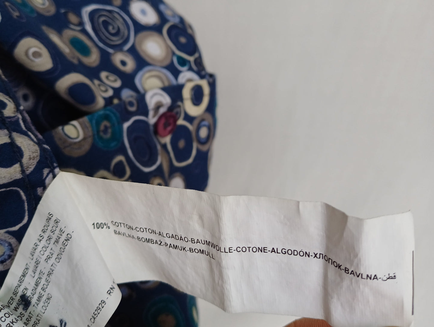 Desigual Regular Fit All Over Circle Cotton Button-Up Shirt Mens S