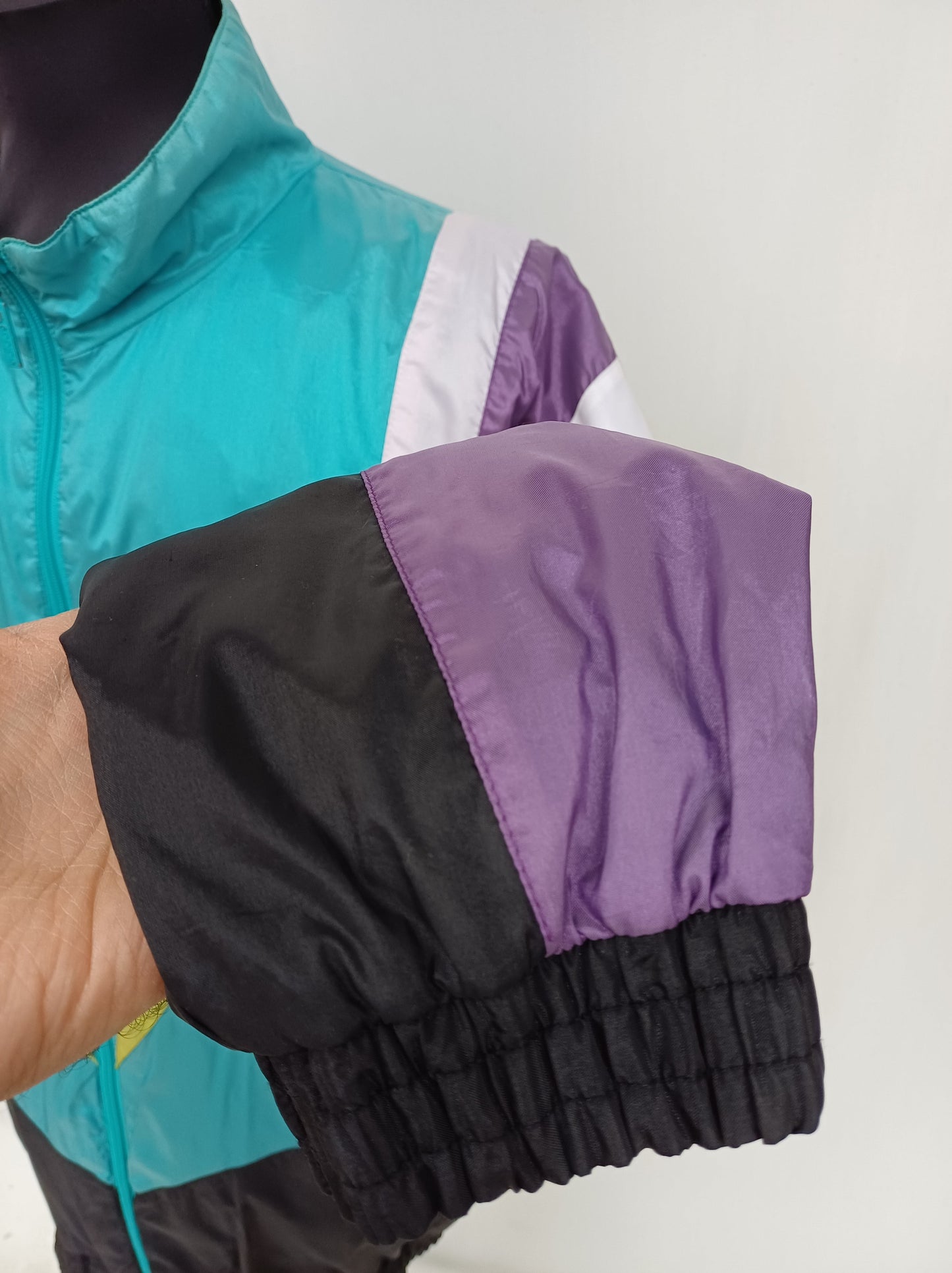 Vintage 90s Adidas Nylon Zip Track Top Jacket Mens M