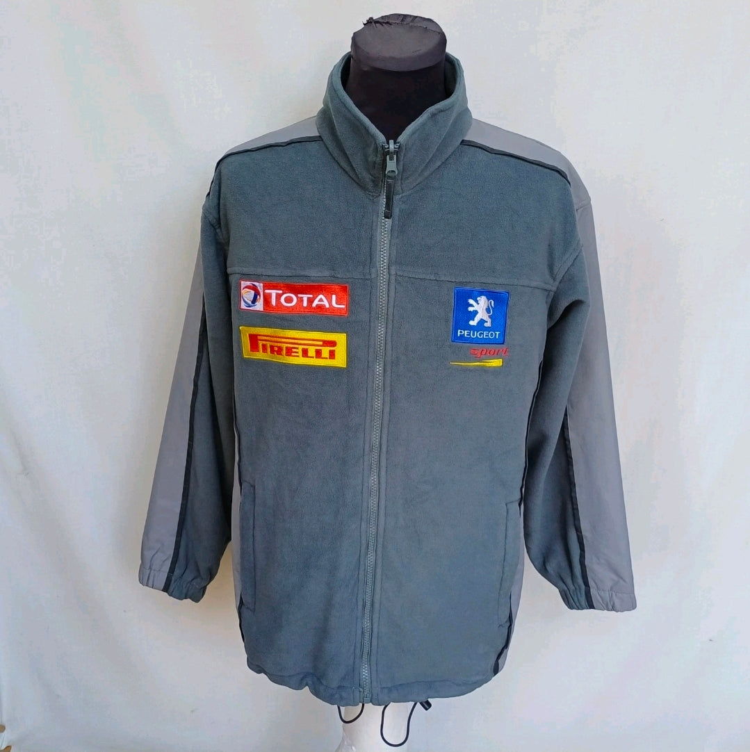 Peugeot Sport Full Zip Racing Jacket W/Removable Fleece Lining Mens M