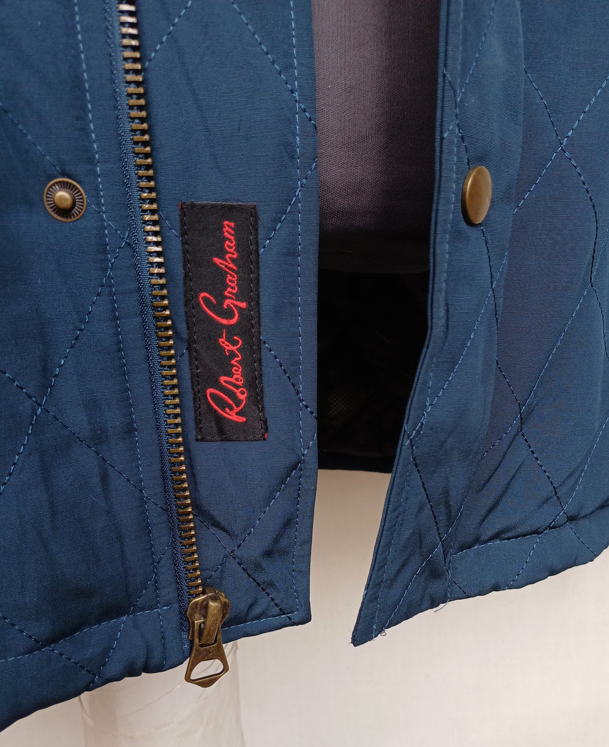 Robert Graham Corduroy Collar Quilted Padded Jacket Mens M