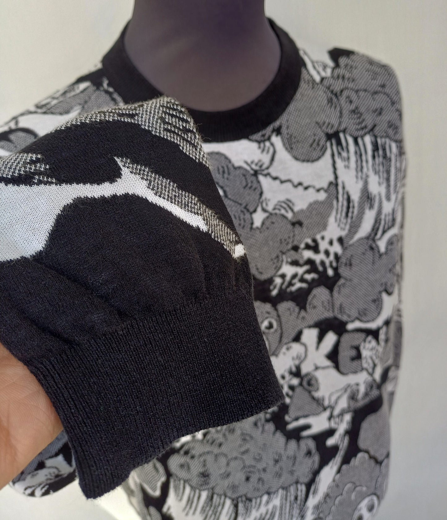 Kenzo Crew Neck Graphic Cotton Pullover Sweatshirt Mens L
