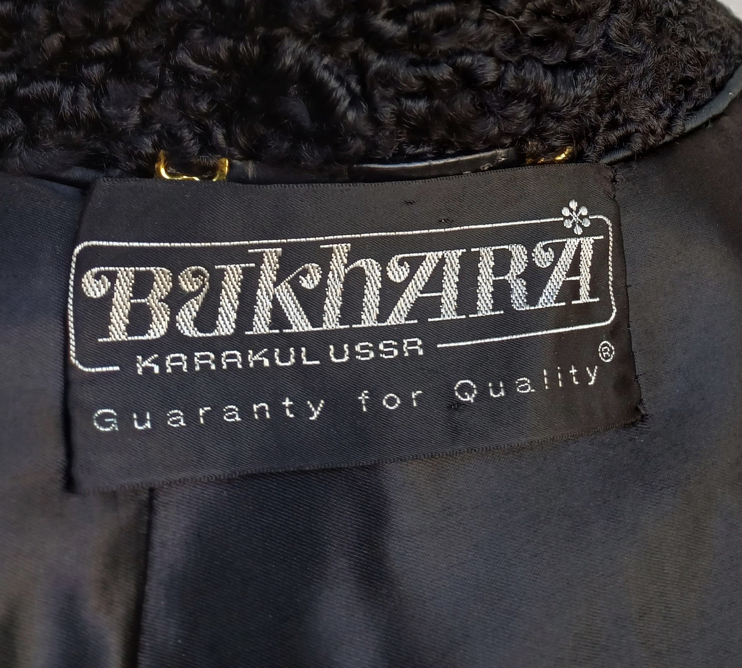 Vintage Bukhara Karakul USSR Womens Real Persian Fur Jacket Size L