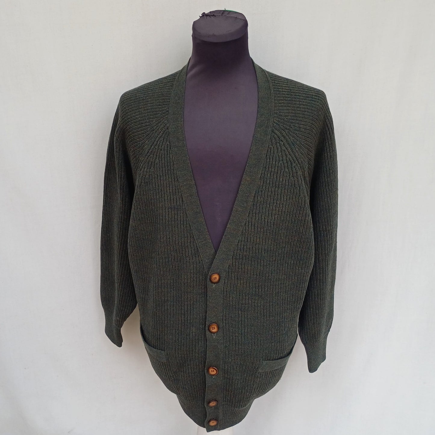 Vintage Pringle Of Scotland Pure Lambswool Button Cardigan Sweater Mens M