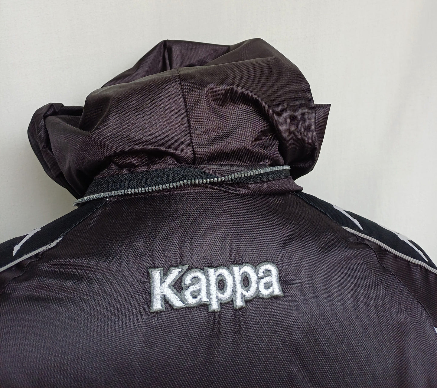 Vintage 90s Juventus Kappa Hooded Bench Coat Mens S