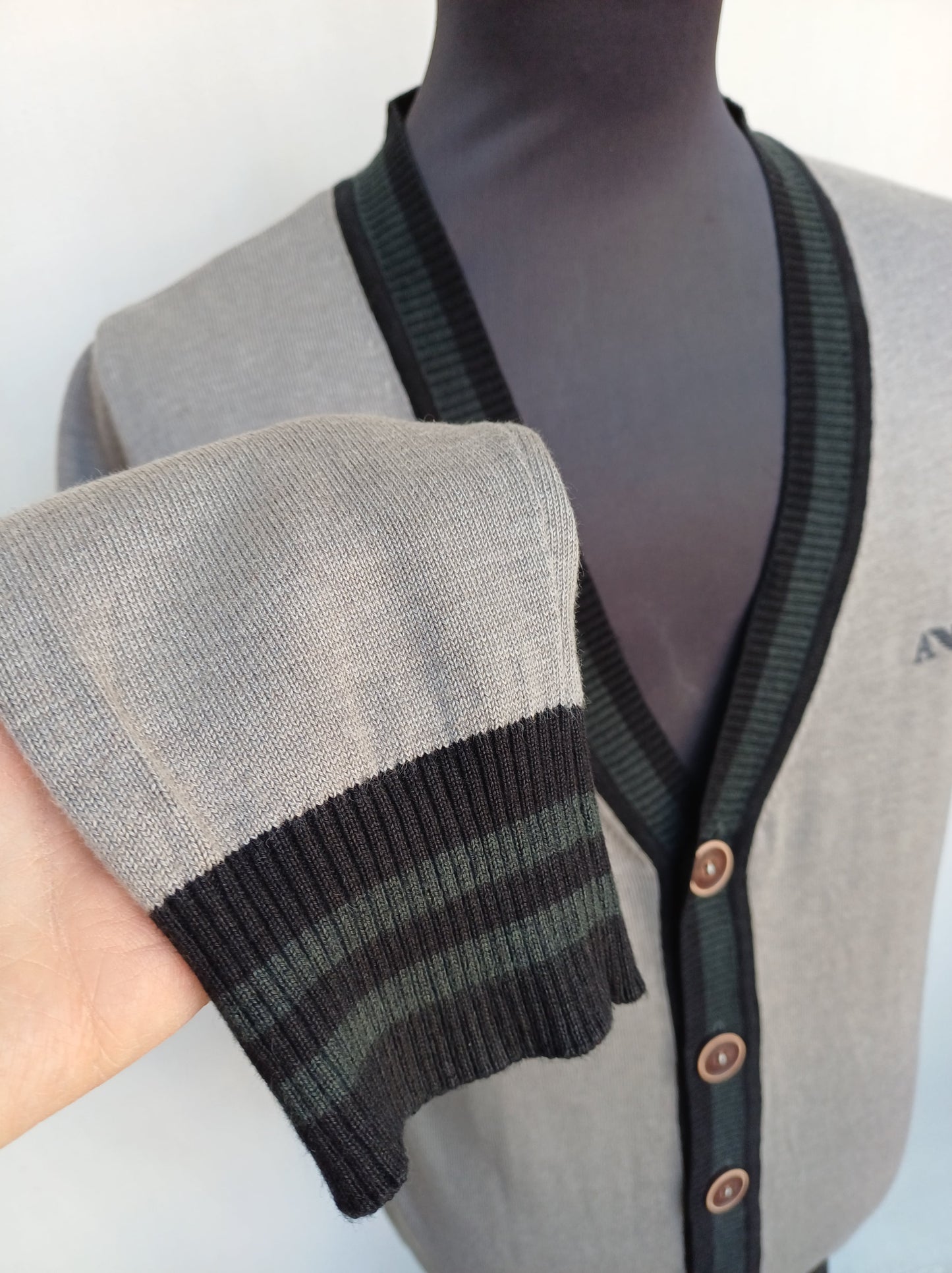 Armani Jeans 100% Cotton Button Cardigan Mens S