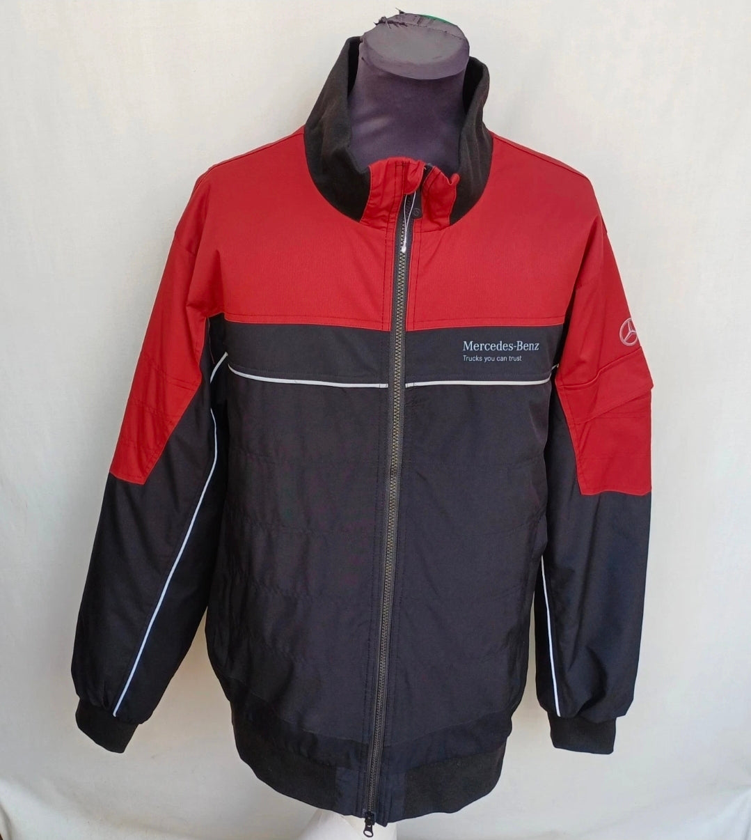 New With Defect Mercedes Benz Zip Padded Truck Jacket Coat Mens 2XL