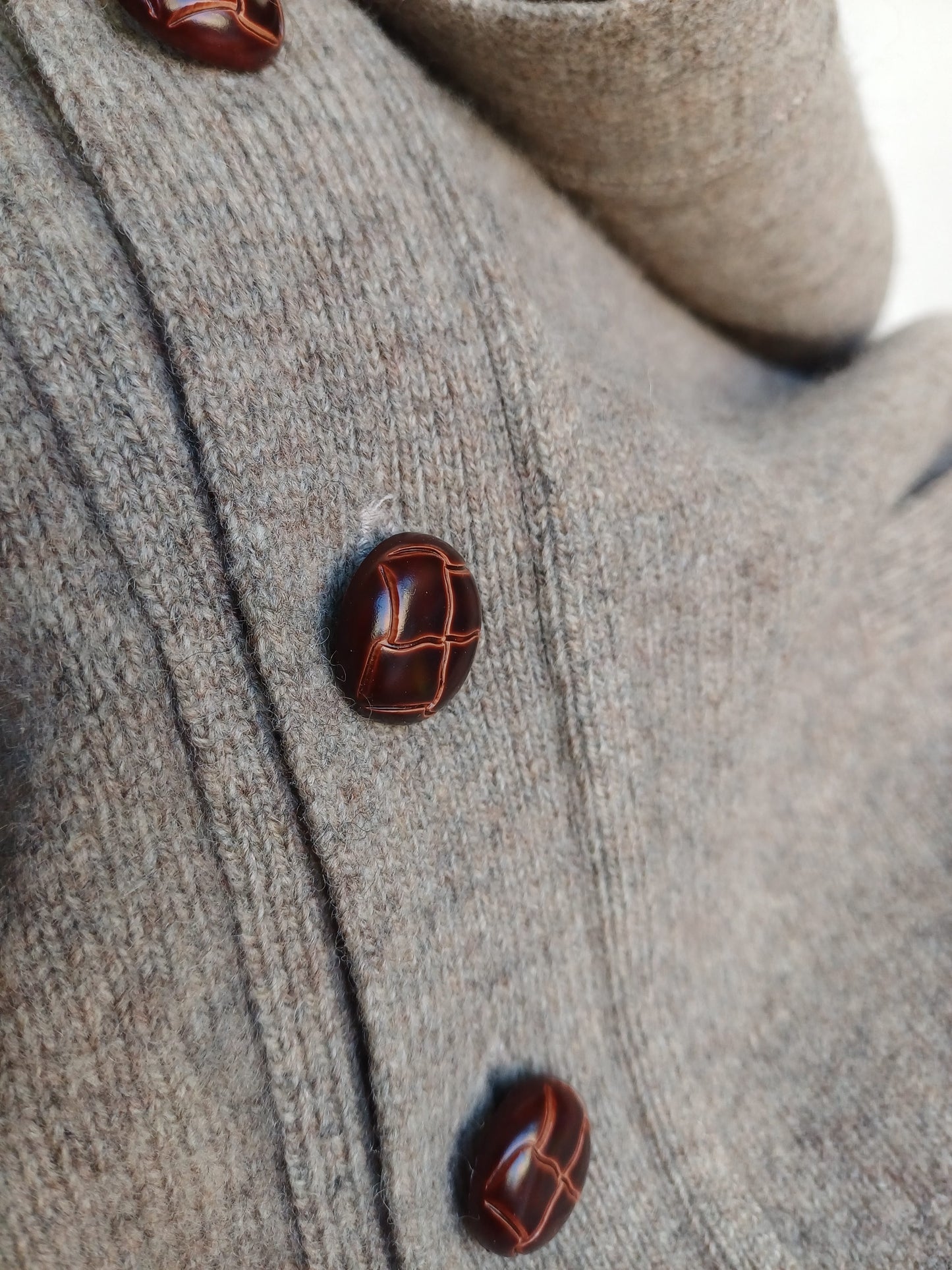 Vintage Marion Roth Pure Lambswool Button Cardigan Sweater Mens XL