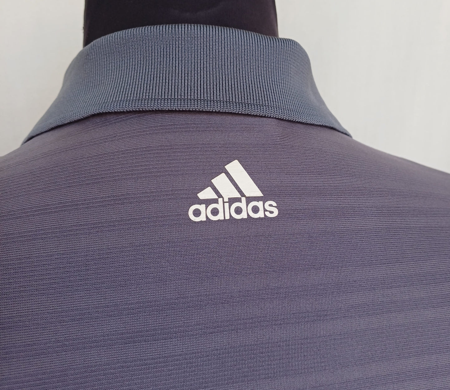Adidas Climacool Button Striped Golf Polo Shirt Mens L