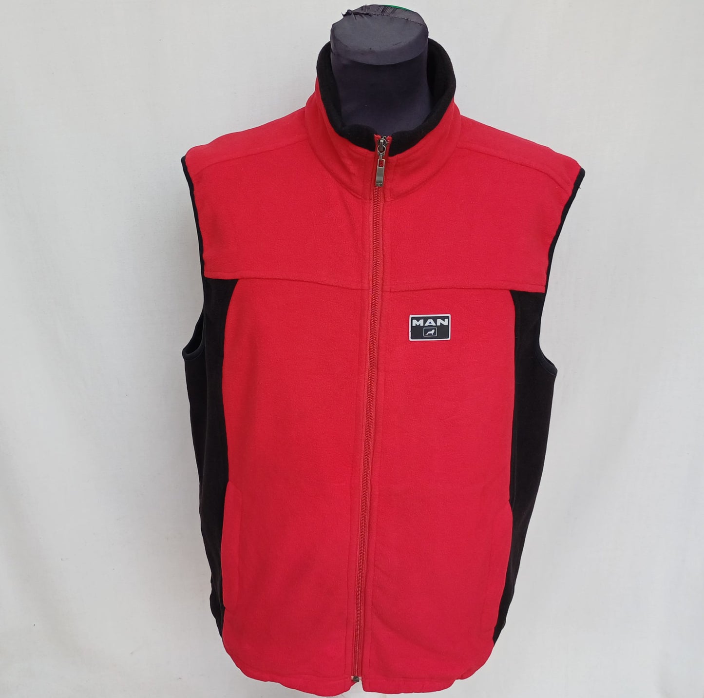 Man Full Zip Fleece Vest Gilet Mens L