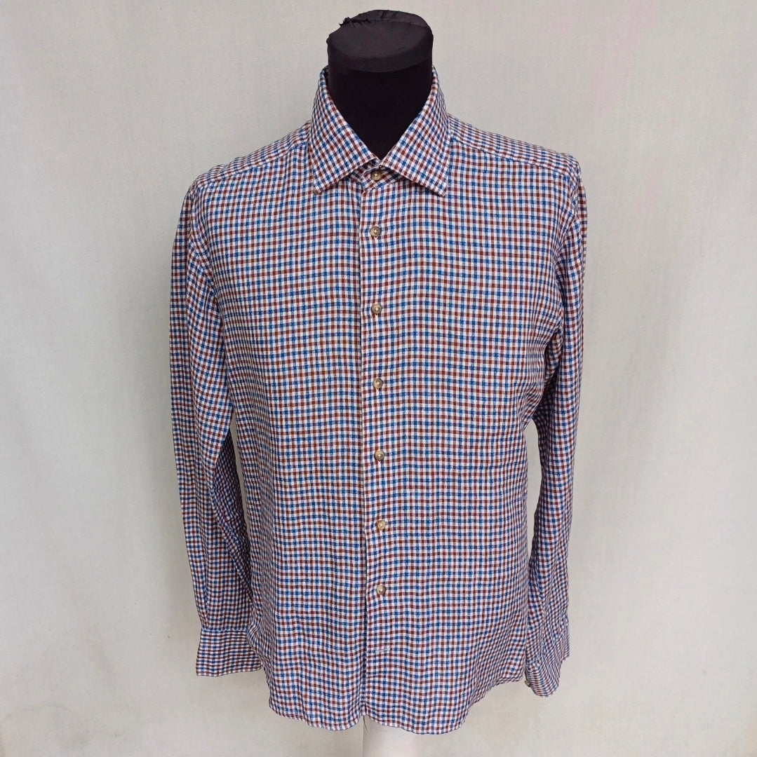 Lot Of 2 Suitsupply Pure Linen Long Sleeve Button shirt Size 40/15.75/Mens L