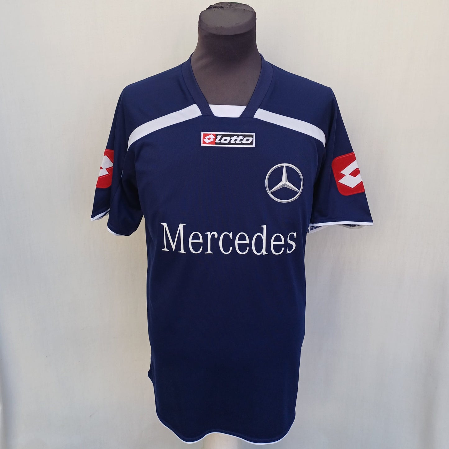 Mercedes Lotto Navy Blue T-Shirt Mens L