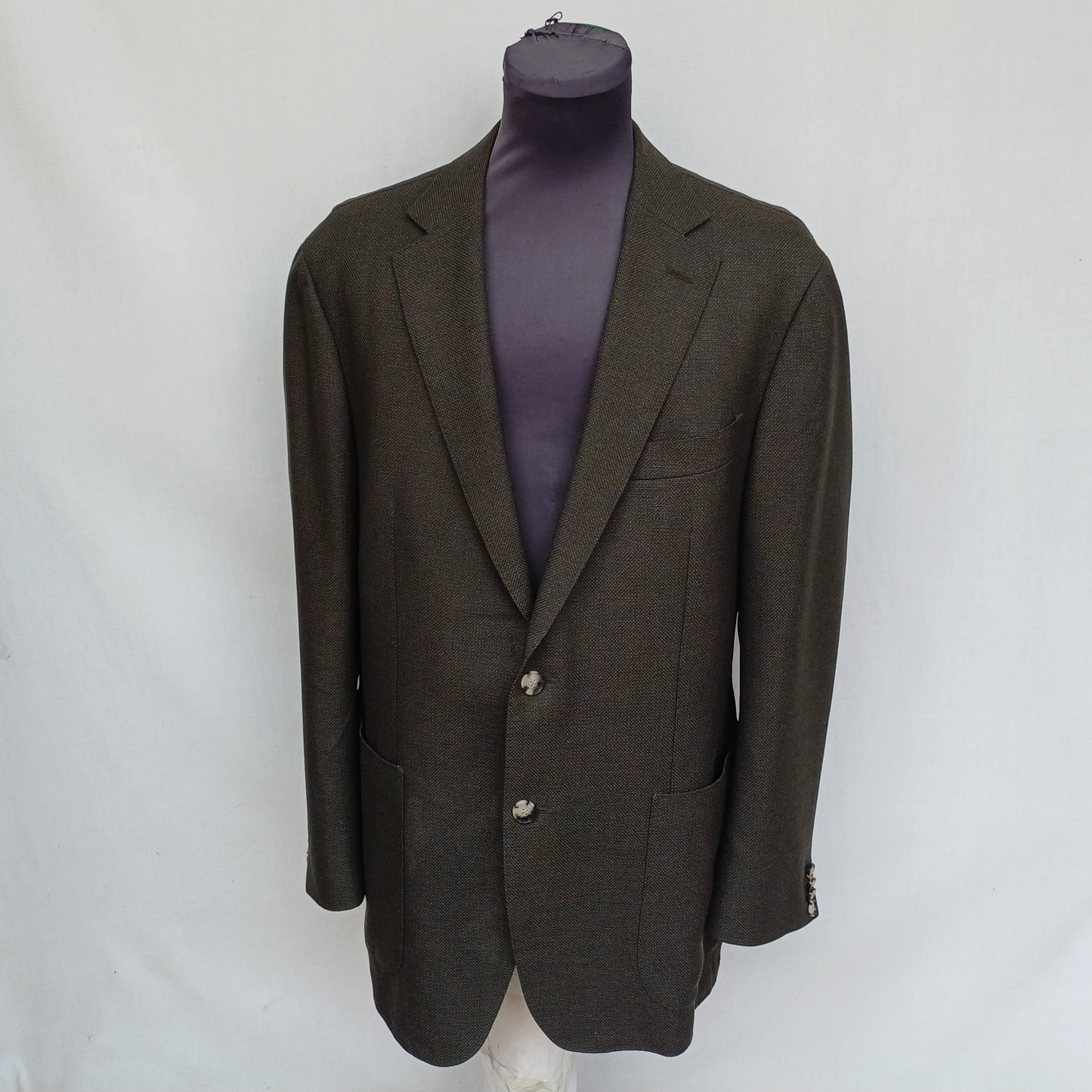 Suitsupply E.Thomas Havana Patch HL Slim Fit Mens Wool Button Blazer Jacket EU 54/US 44