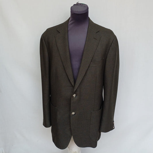 Suitsupply E.Thomas Havana Patch HL Slim Fit Mens Wool Button Blazer Jacket EU 54/US 44