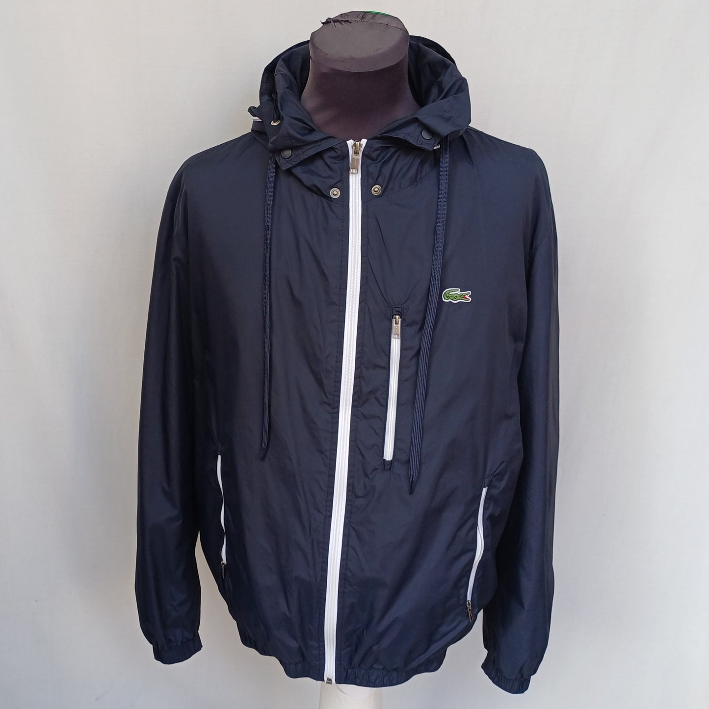Lacoste Full Zip Nylon Hooded Jacket Size 52/Men's M