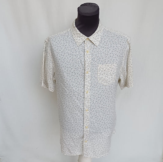 Allsaints Avoca Cotton Button-Up Shirt Mens L