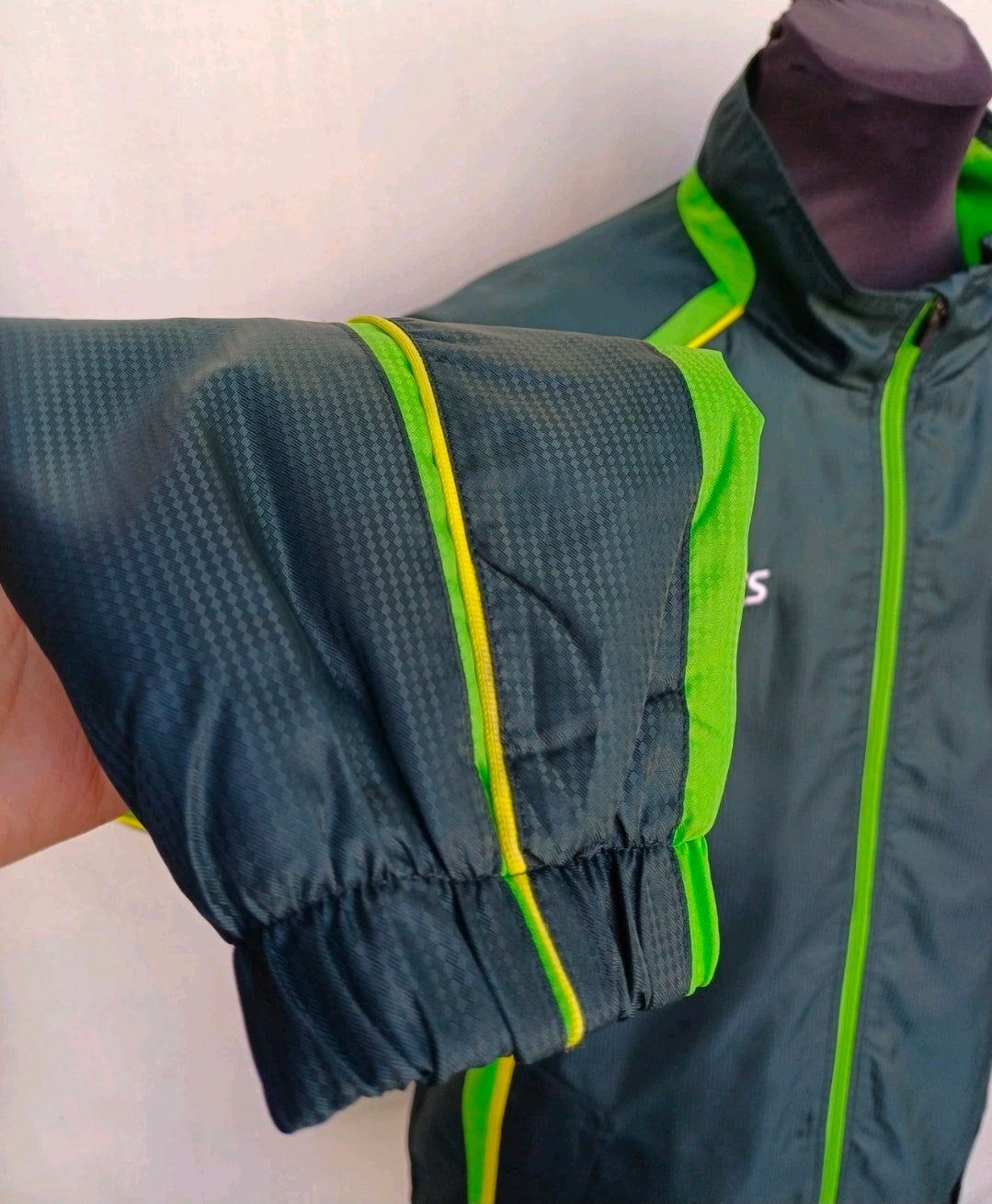 Australia Cricket Asics Zip Fleece Lining Training Top Jacket Coat Mens XL