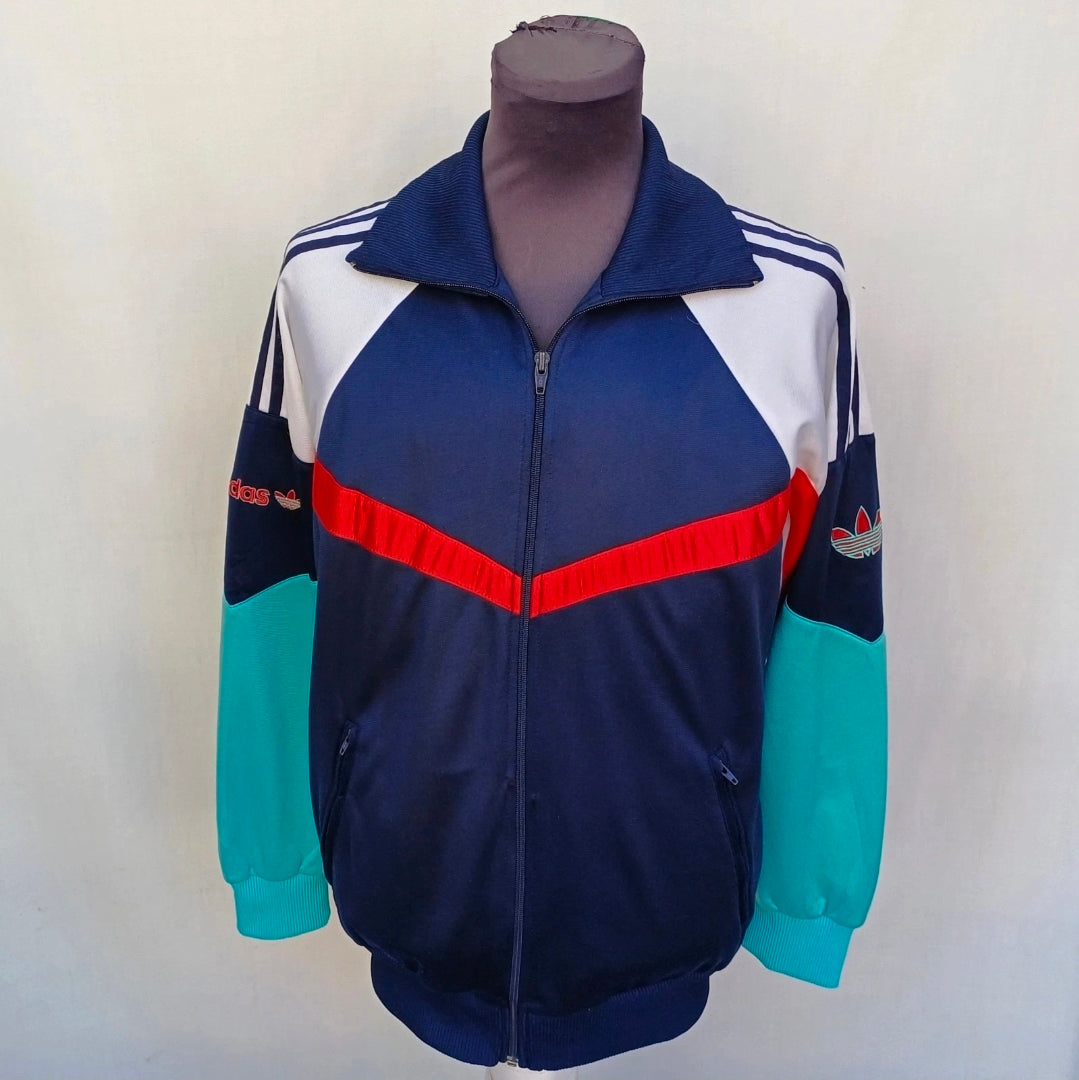 Vintage 90s Adidas Trefoil Logo Zip Track Top Jacket Mens M