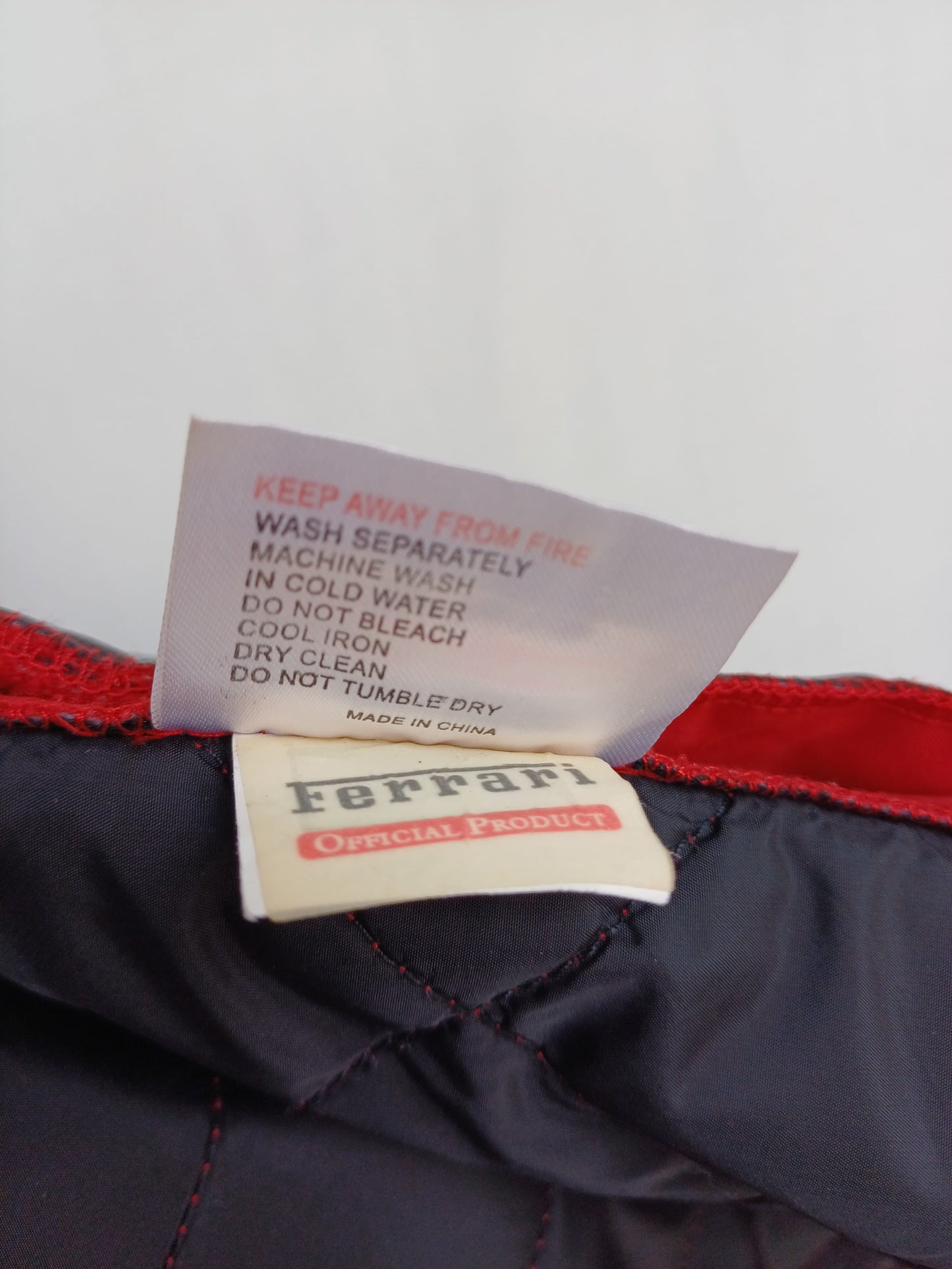 Vintage 2002 Ferrari Official Quilted Snap Padded Jacket Mens L