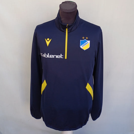 Apoel Nicosia 2023/24 Macron Zip Training Top Pullover Sweater Mens L
