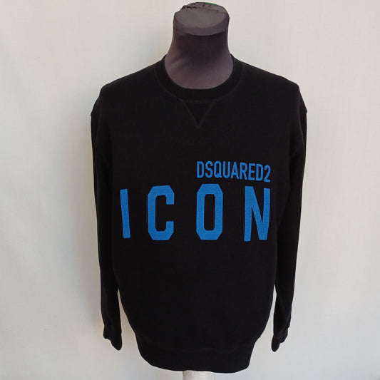 Dsquared2 Icon Logo Crew Neck Cotton Pullover Sweatshirt Mens M
