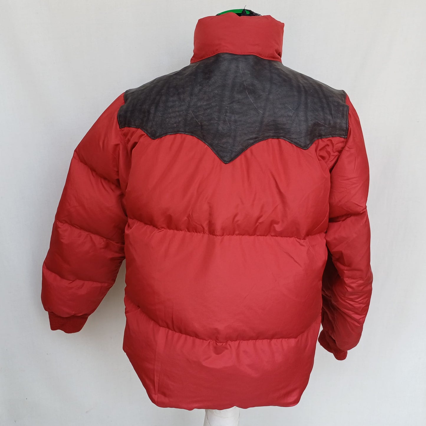 Vintage Double Ralph Lauren RRL Leather Quilted Down Puffer Jacket Mens S