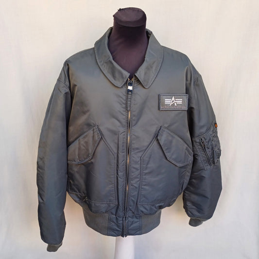 Alpha Industries CWU-45/P Full Zip Flight Bomber Jacket Size Mens 2XL