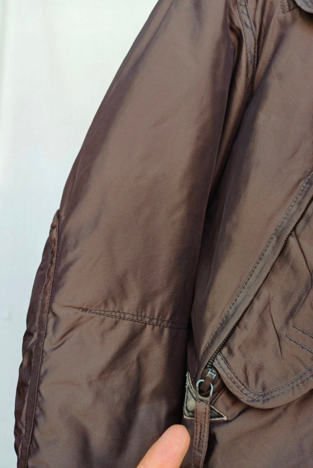 Parajumpers Real Fur Bomber Down Jacket W/Removable Lining Mens M