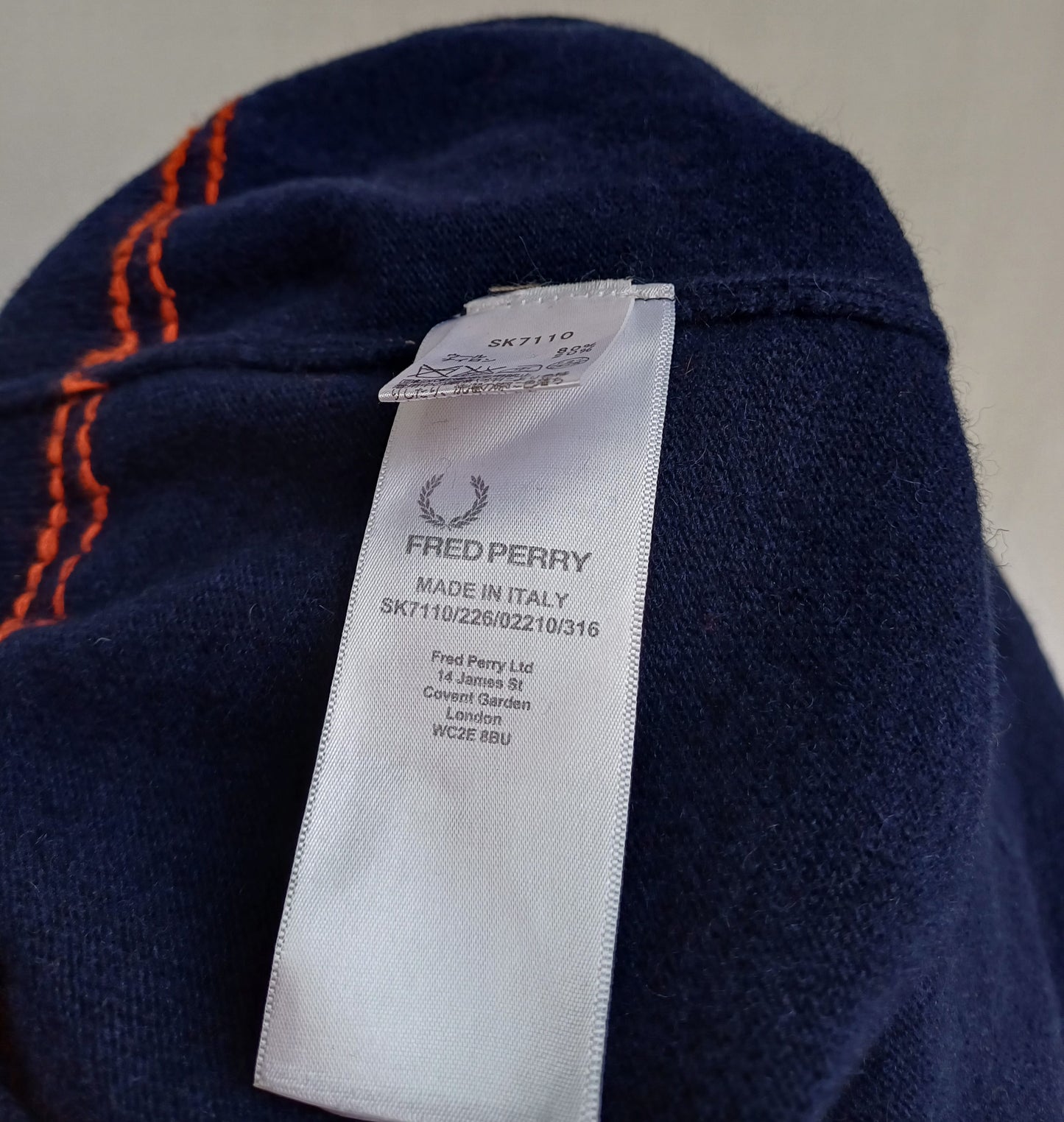 Fred Perry X Raf Simons Wool Crew Neck Sweater Jumper Size 40/Mens M/L