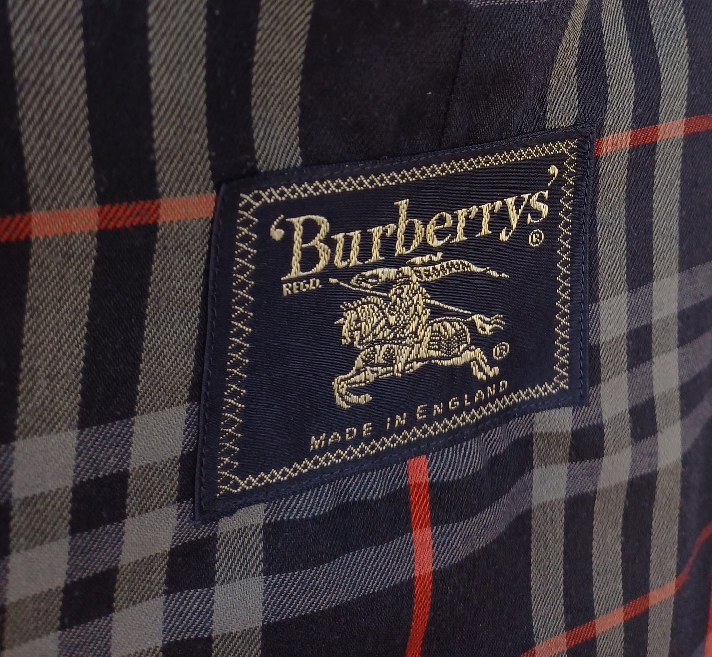 Vintage Burberrys Nova Check Lining Trench Coat Size EU 50