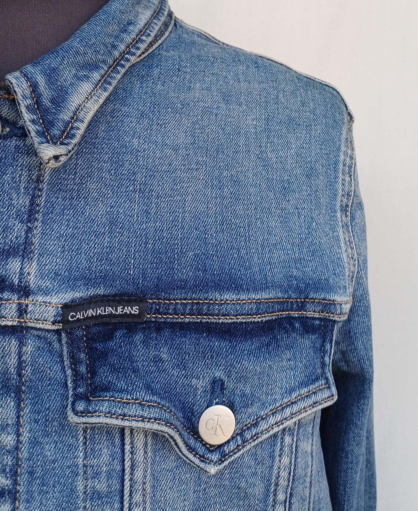 Calvin Klein Jeans Foundation Trucker Denim Jacket Mens XL