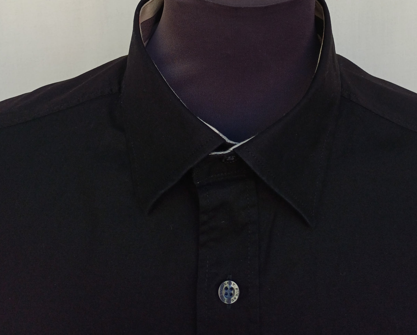 Burberry Brit Nova Check Cotton Button-Up Shirt Size Mens L