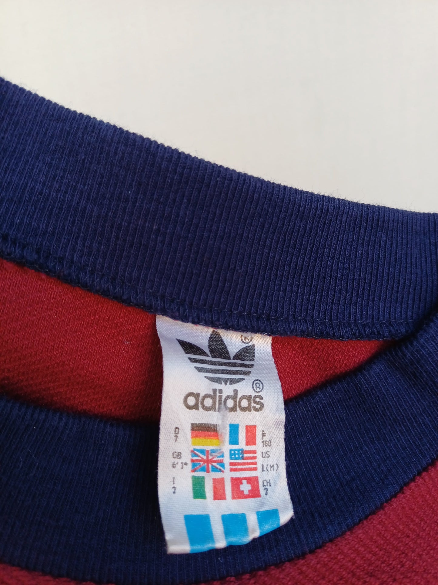 Vintage Adidas Crew Neck Cotton Pullover Sweatshirt Jumper Mens L